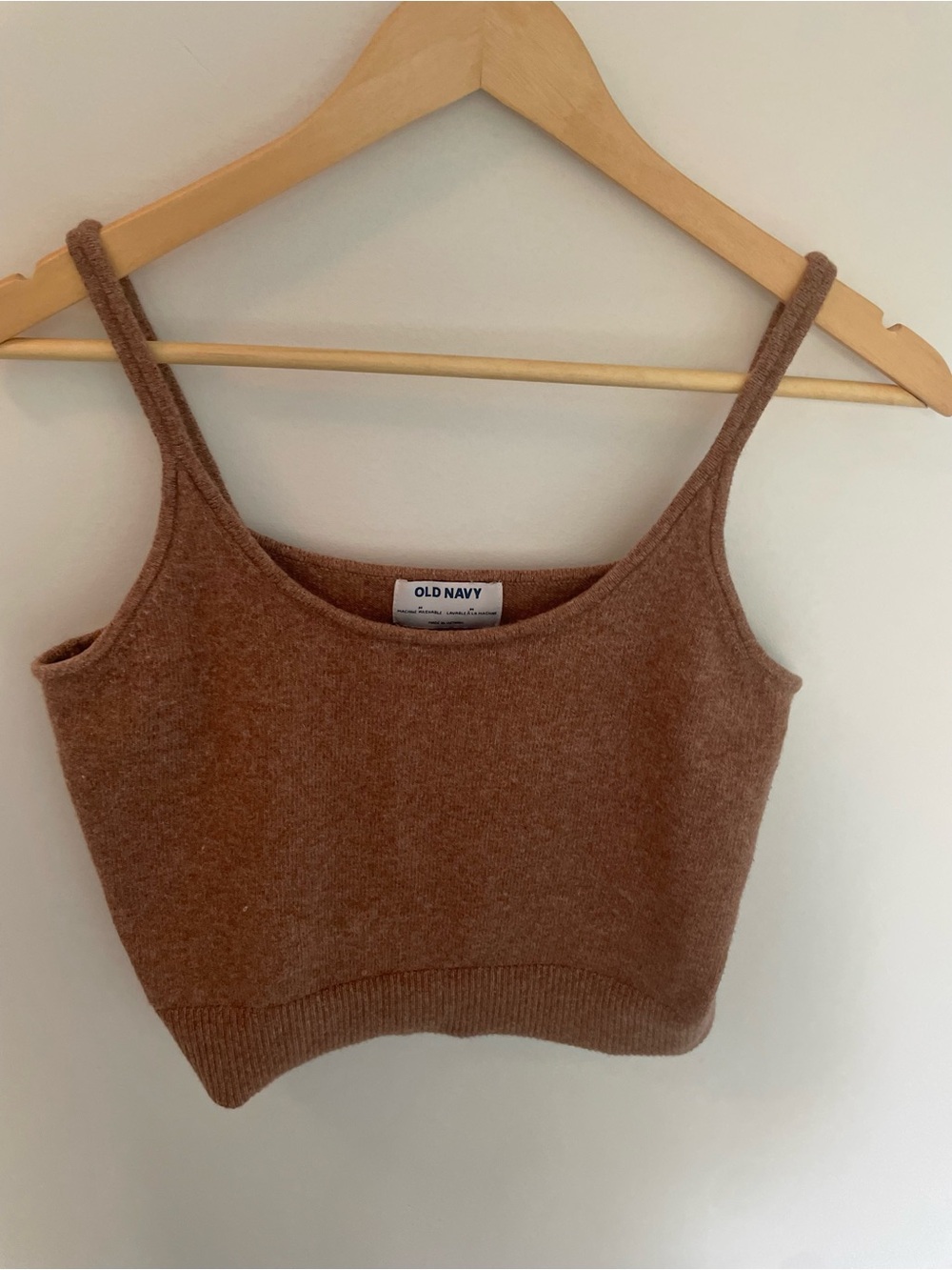 Old Navy Brown Knit Cropped Cami Tank